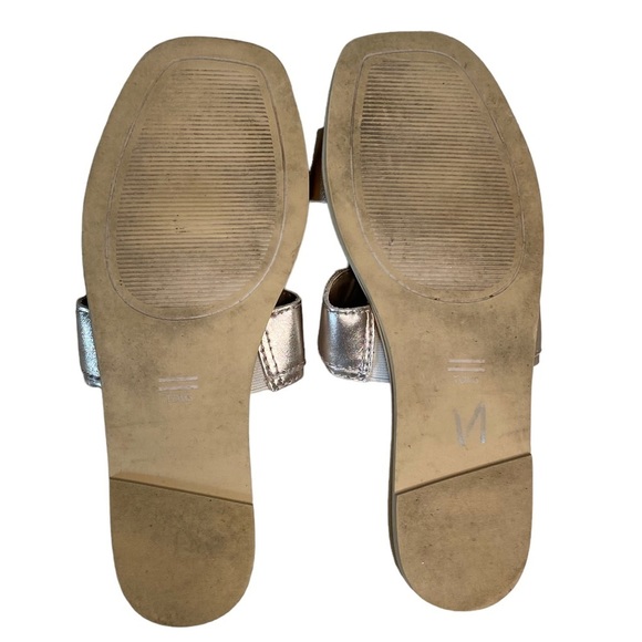 Toms Leather Slide Sandal in platinum H-shaped band 8.5 - Picture 5 of 15